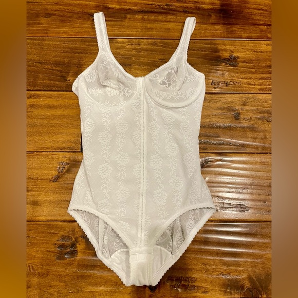 Vintage Flexees white stretch bodysuit shapewear - Picture 5 of 13